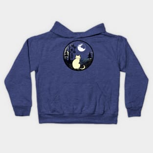 Cottage core Cat lovers art design one Kids Hoodie